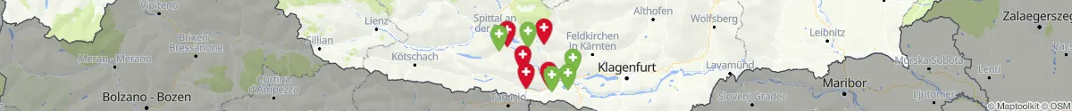Kartenansicht für Apotheken-Notdienste in der Nähe von Fresach (Villach (Land), Kärnten)